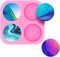 Super Shiny 1.5 inch Silicone Mold for DIY Round Circle Phone Grip Resin Mold, Phone Socket Molds for Epoxy Resin, 4-Cavity Silicone Mould for DIY Resin Casting Jewelry Making Badge Reel Mold